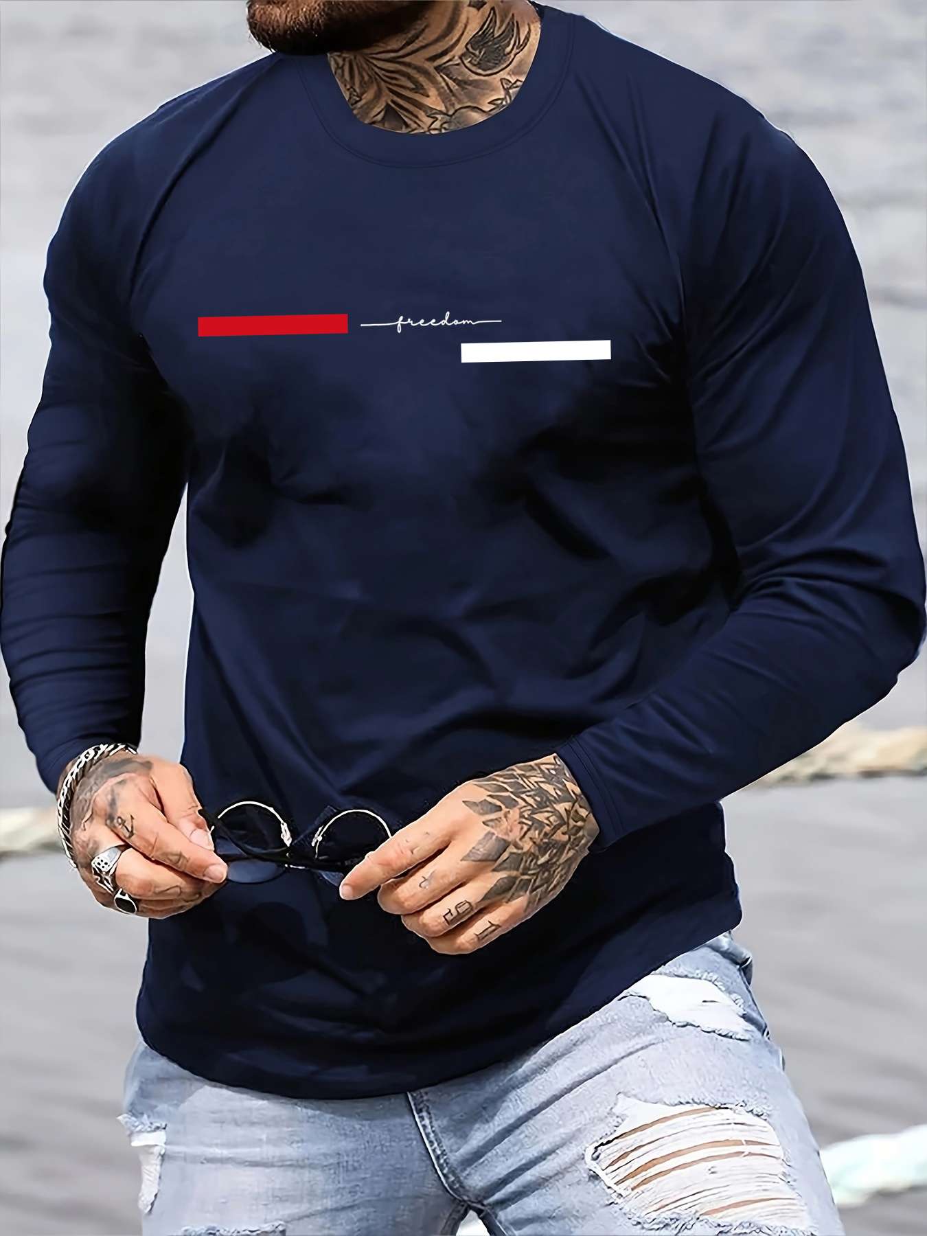 Men'S Fashion 2025 - 100 % reine Baumwolle, langärmeliges, lockeres,