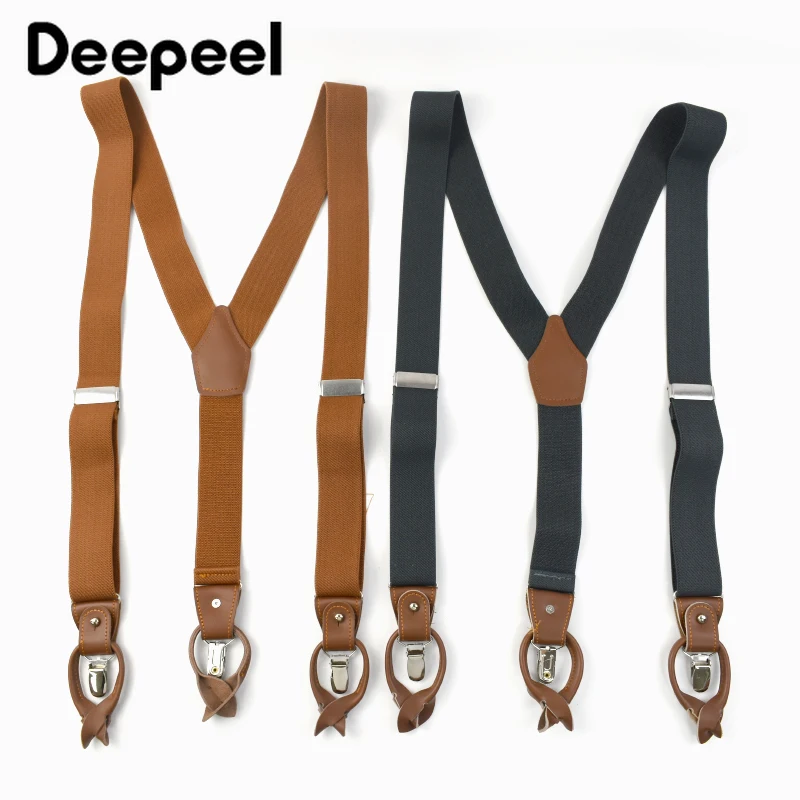 Suspenders Clip Men - Deepeel 3,5 x 125 cm Hosenträger