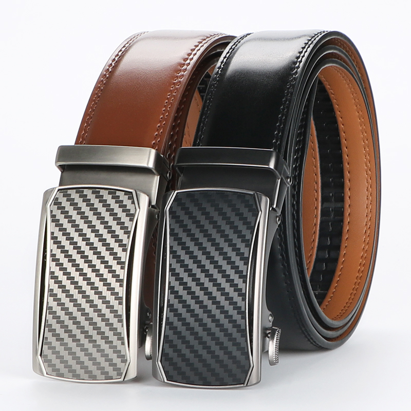 Leather Belt Braided - Ratschengürtel aus echtem Leder für Herren