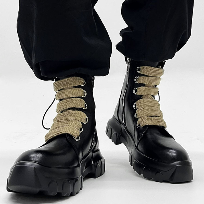 Men'S Fashion Brands - Italienische Markendesigner-Stiefel für Herren, modische Plateauschuhe,