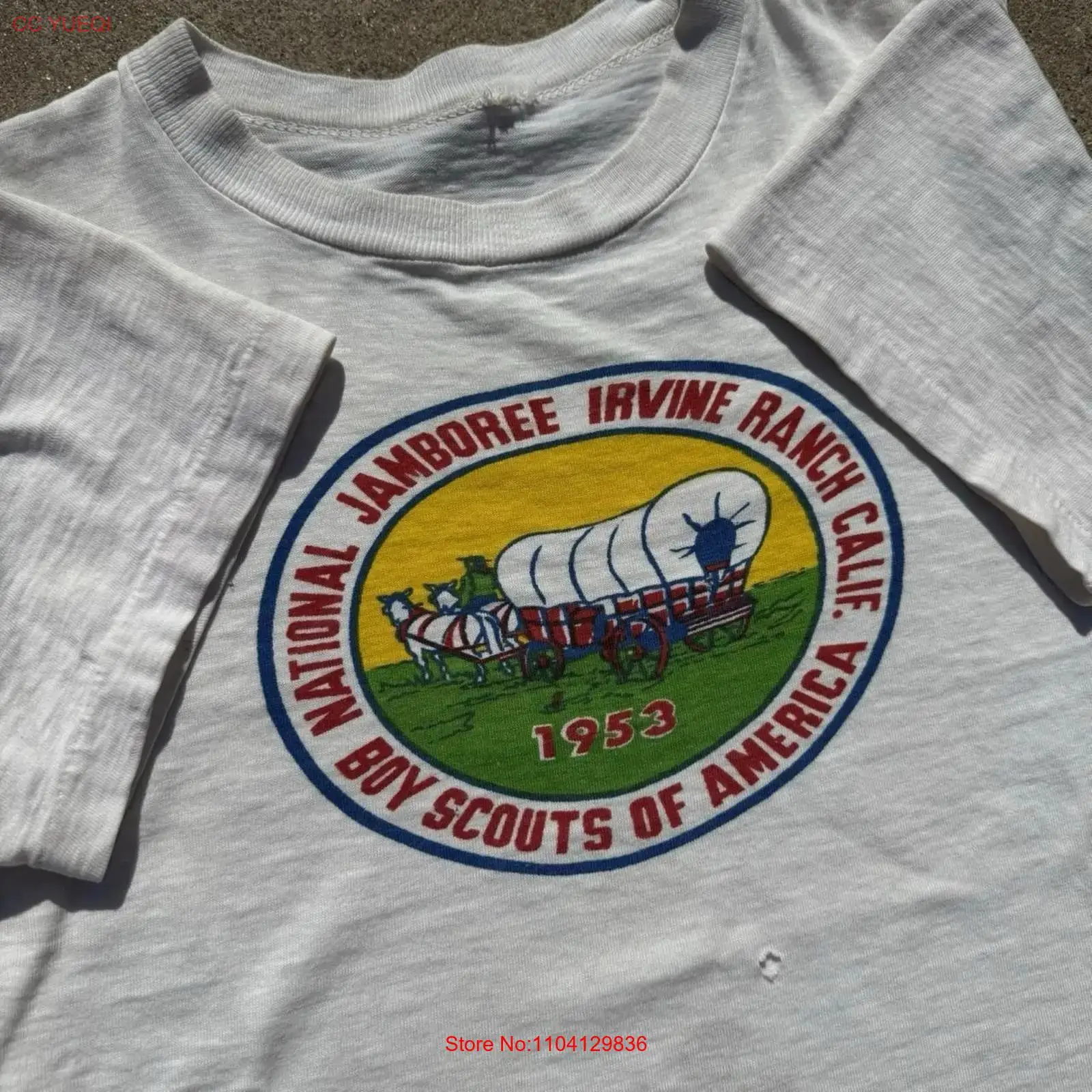 1950S Fashion Men'S - Echtes Vintage-T-Shirt aus den 1950er Jahren,