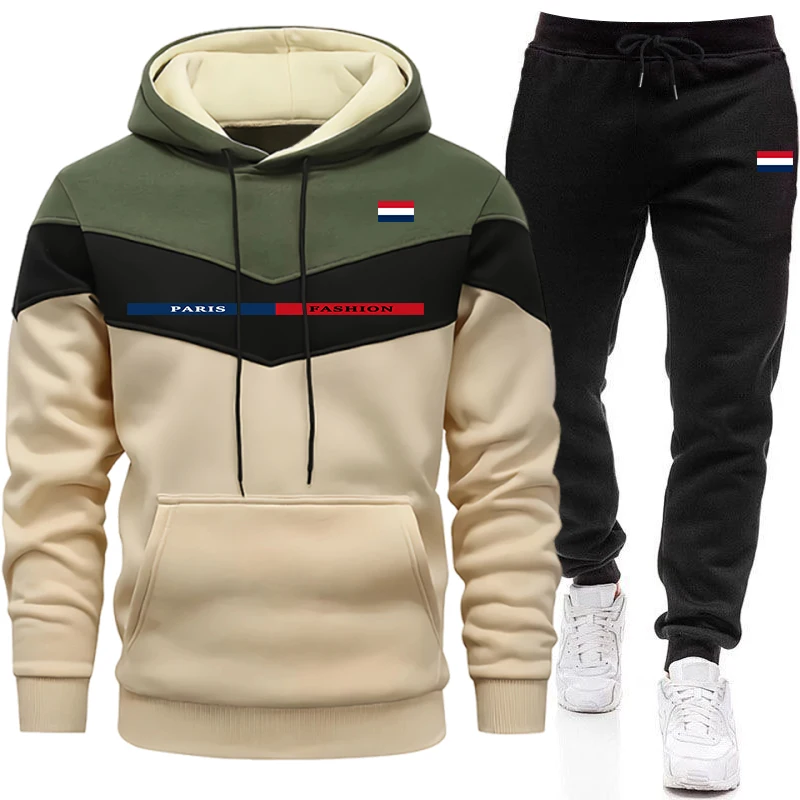 Men'S Fashion Hoodie - Herbst-Winter Täglicher Freizeit-Sportanzug Outdoor-Komfort Hoodie-Outfit Paris