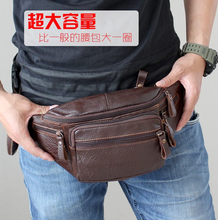 Leather Belt Braided - Echtes Rindsleder Gürteltasche Männer Lustige Packung