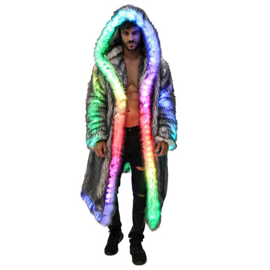 Men'S Fashion Light Jacket - Faux Pelzmantel Männer Mit Kapuze Oberbekleidung