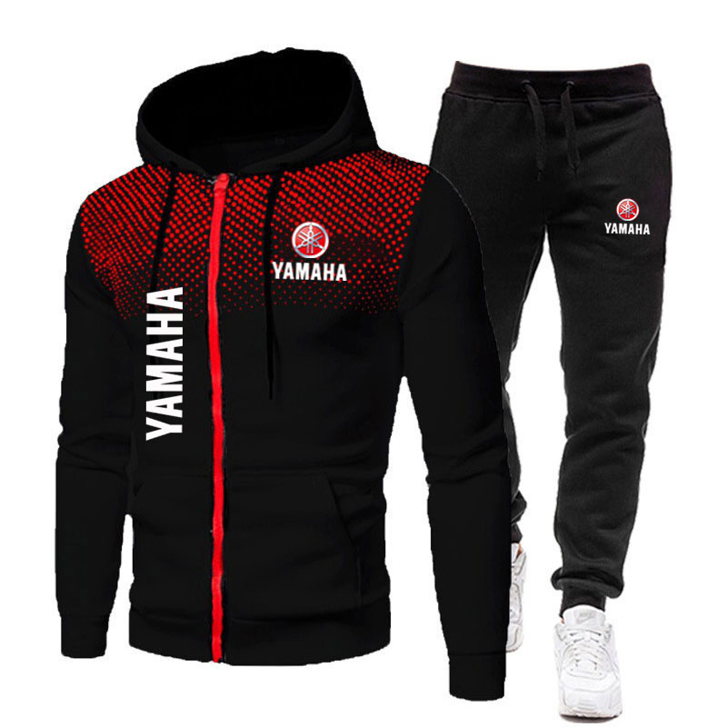 Men'S Fashion Hoodie - Yamaha Herren-Sets mit Logo-Print, modisch, lässig,