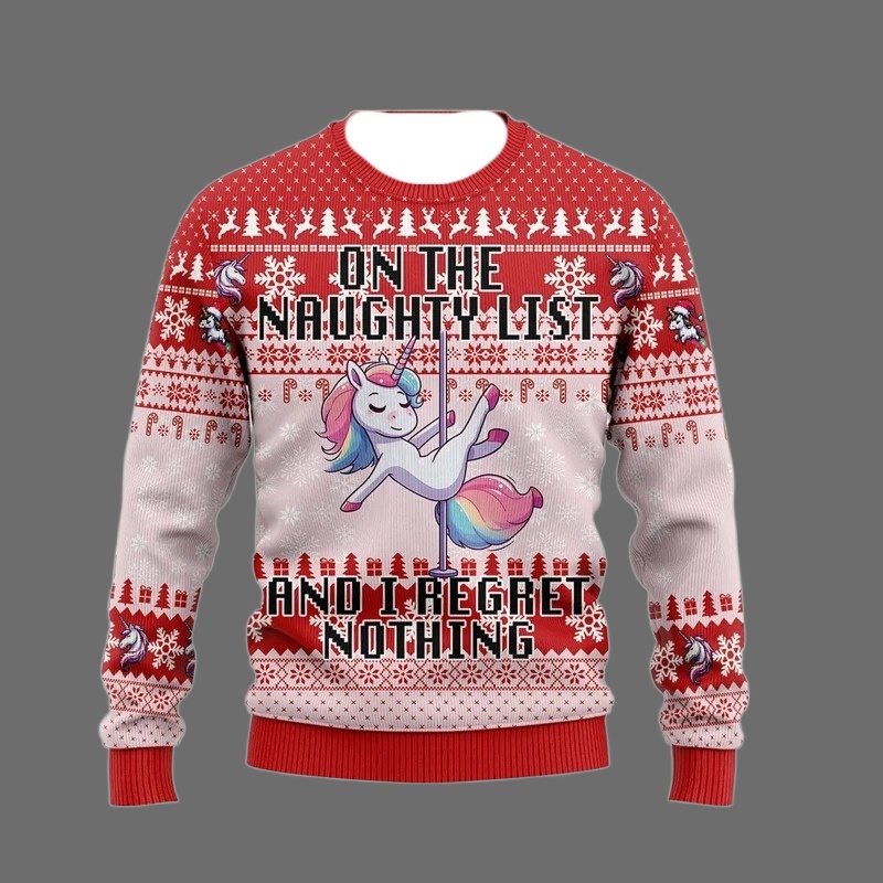 Men'S Fashion Xmas Party - Mode Einhorn Hässliche Weihnachten Pullover Trend