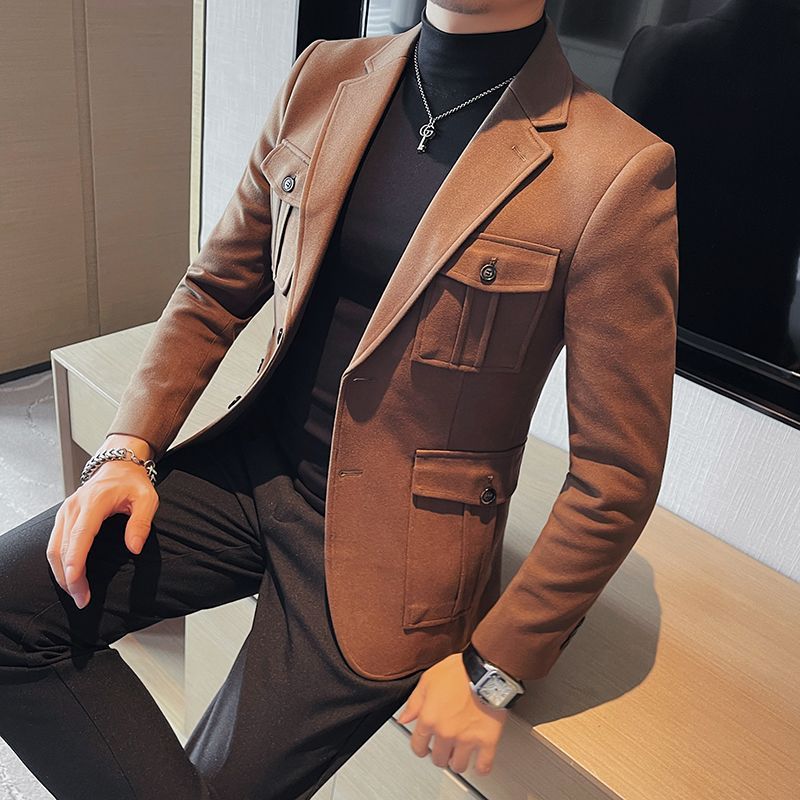 Men'S Fashion Light Jacket - Mode Licht Luxus Neue Tweed Anzug