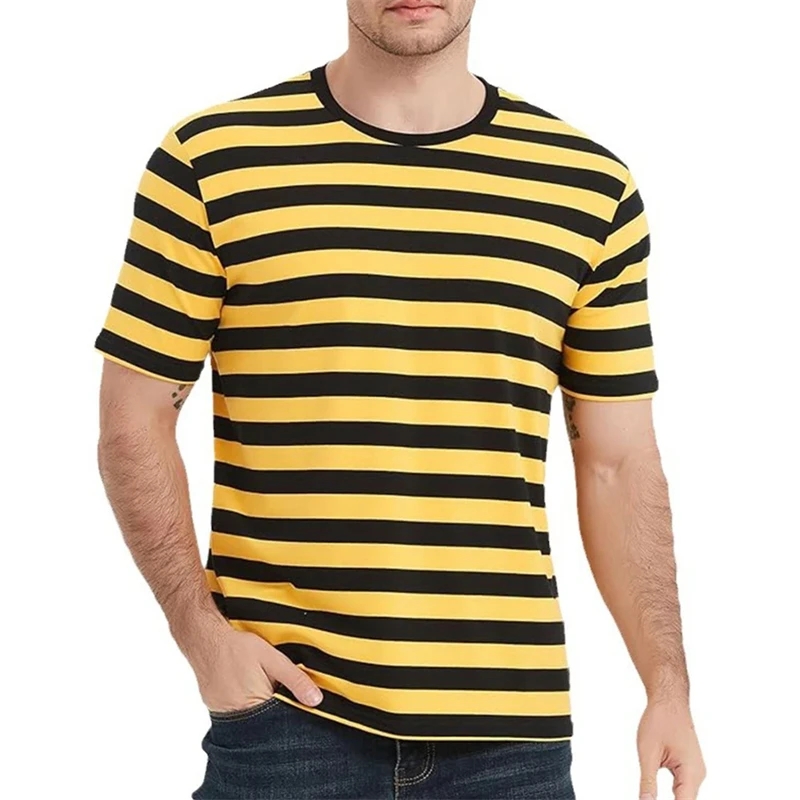 Men'S Fashion Xxl - Bedrucktes Sommer-T-Shirt für Herren mit karierten