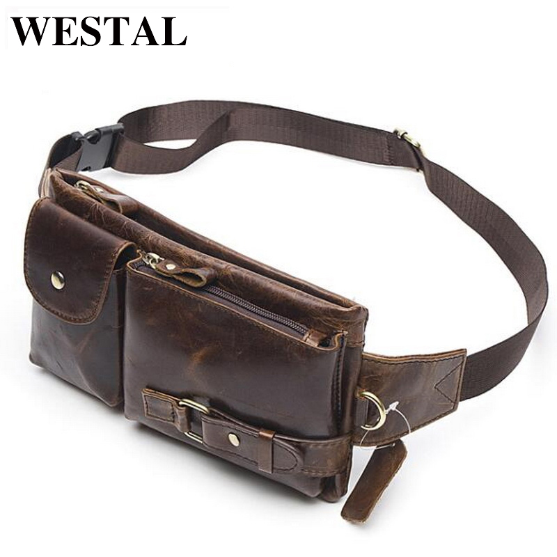 Leather Belt Braided - WESTAL Echtes Leder Taille Packs Männer