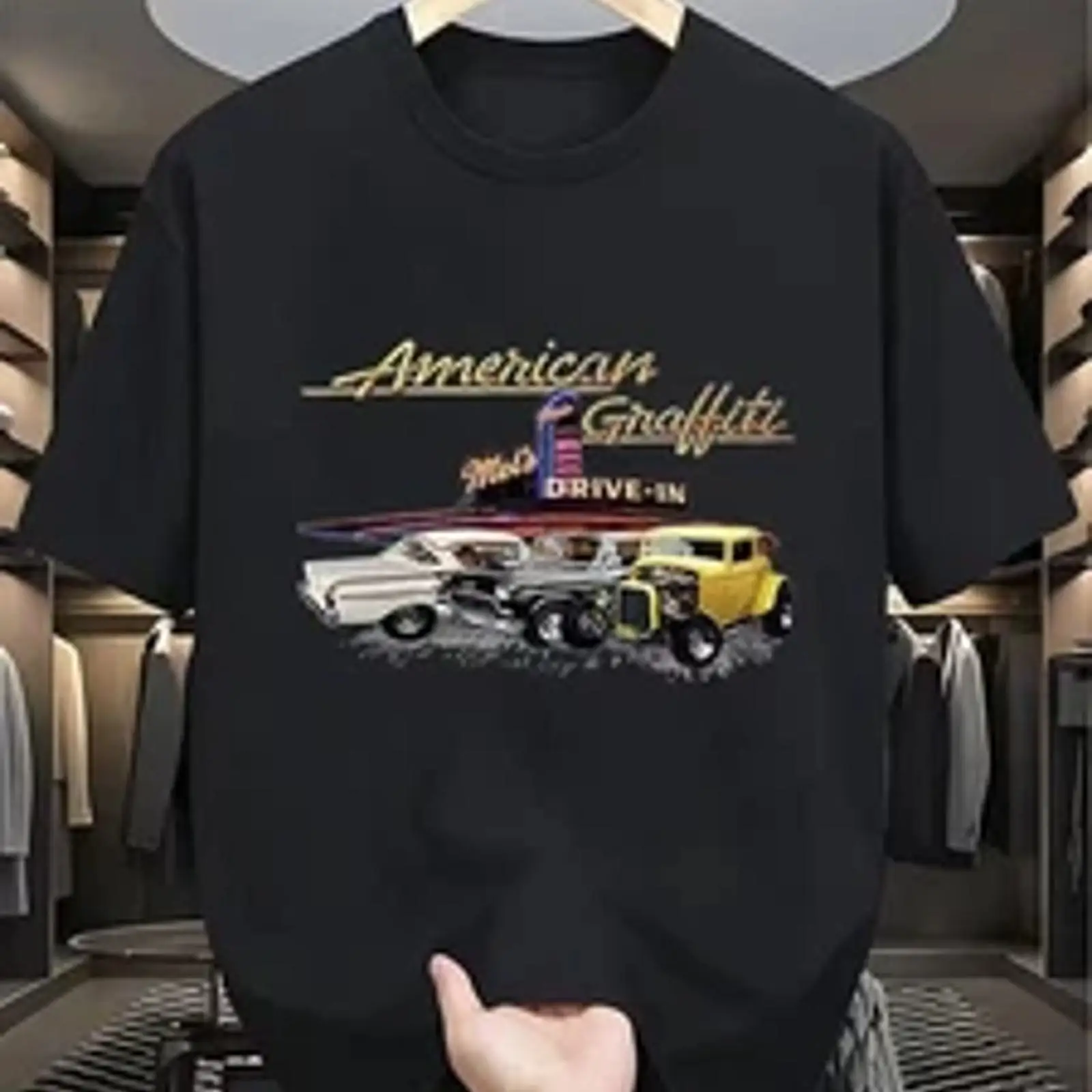 1950S Fashion Men'S - Herren-T-Shirt im Retro-Stil der 1950er Jahre