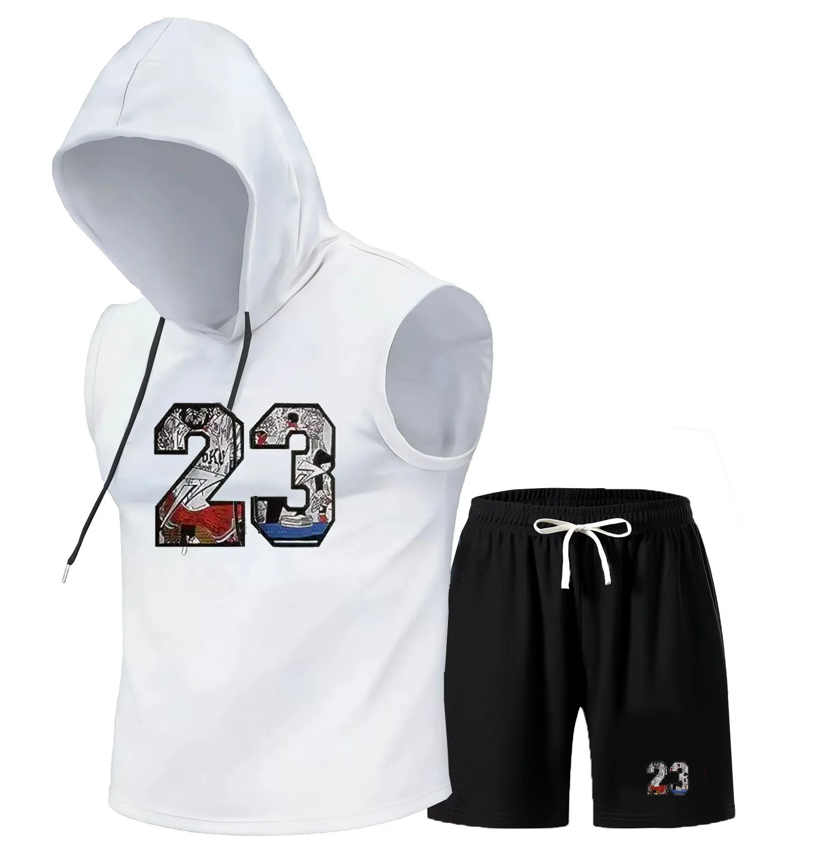 Men'S Fashion Brands - Marken-Sommer-Zweiteiler für Herren: Lässiges T-Shirt und