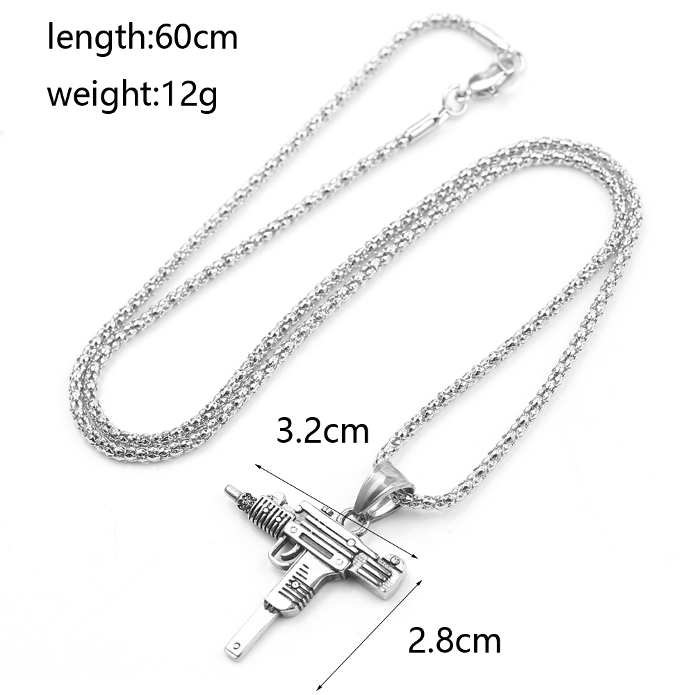 Punk Uzi Pistolen-Maschinengew – Men'S Fashion Necklaces Bewertung und Preis