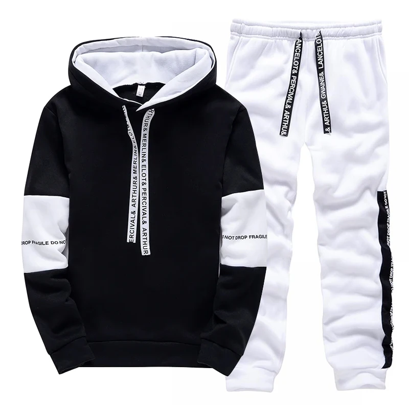 Schwarz-Weißer Herren-Training – Men'S Fashion Hoodie Bewertung und Preis