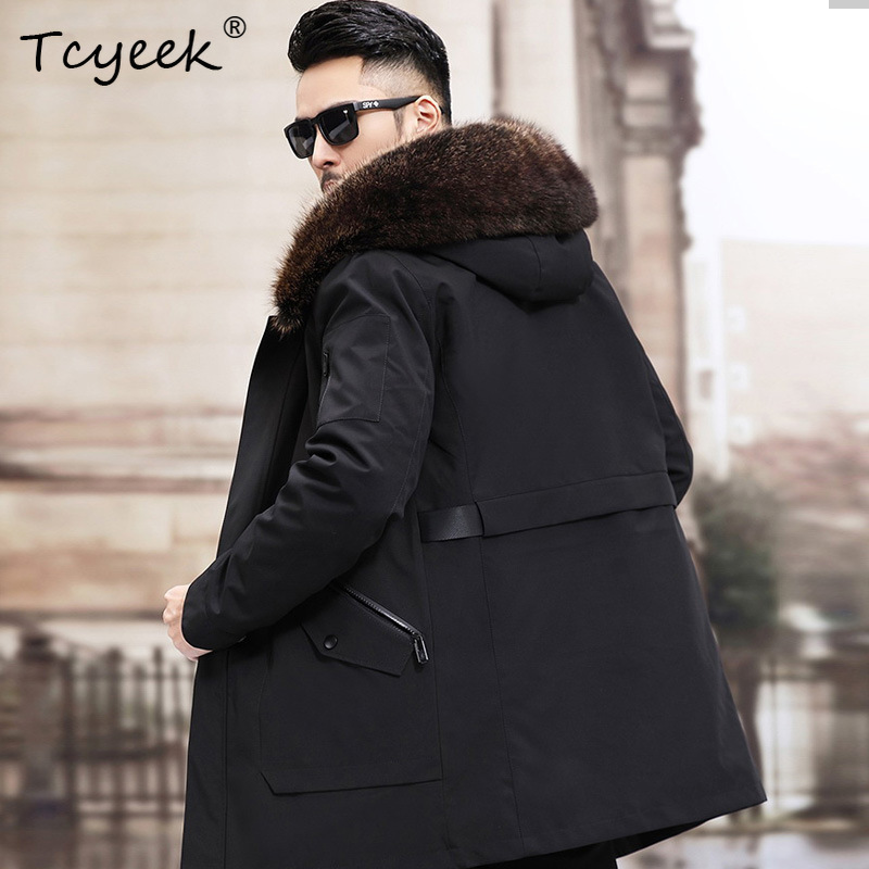 Tcyeek Silberfuchs-Pelzkragen  – Men'S Fashion Zipper Jacket Bewertung und Preis