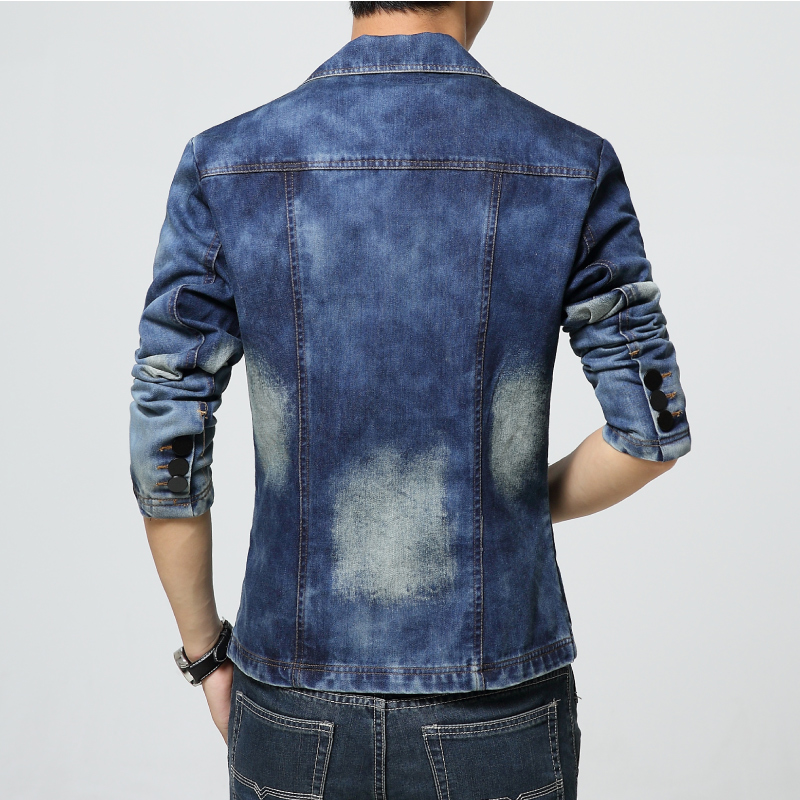 Denim Anzug Jacke Marke Männer – Men'S Fashion Light Jacket Bewertung und Preis