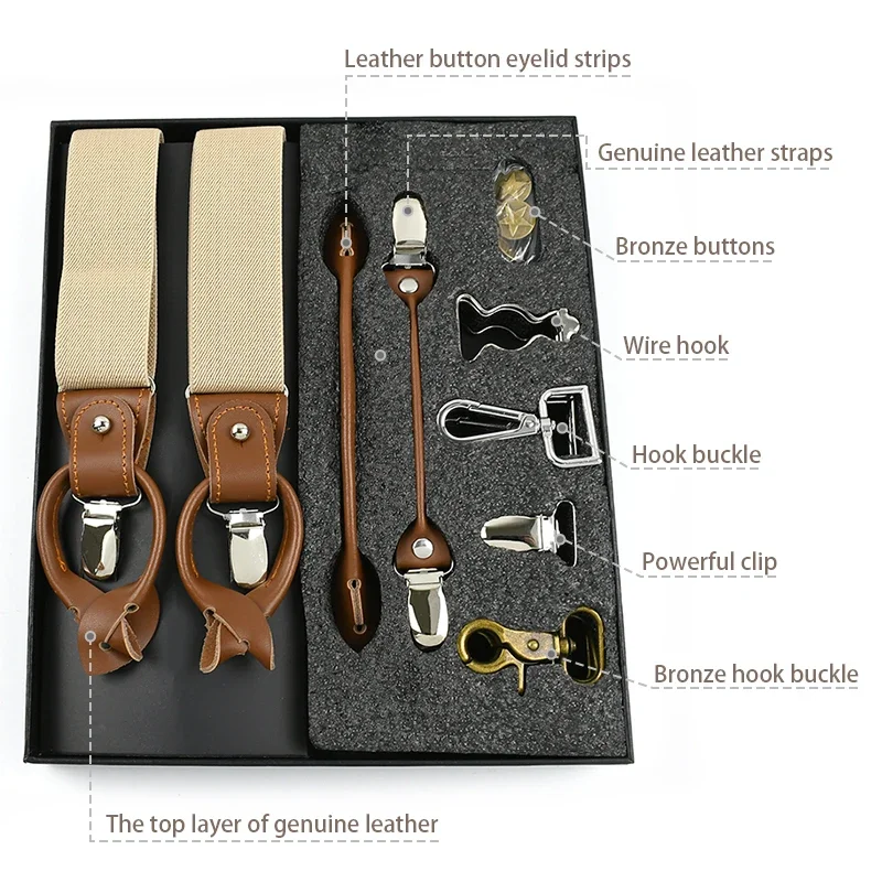 Deepeel 1Set 3,5*125cm Busines – Suspenders Clip Men Bewertung und Preis