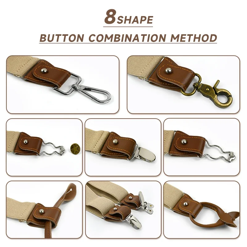 Deepeel 1Set 3,5*125cm Busines – Suspenders Clip Men Bewertung und Preis