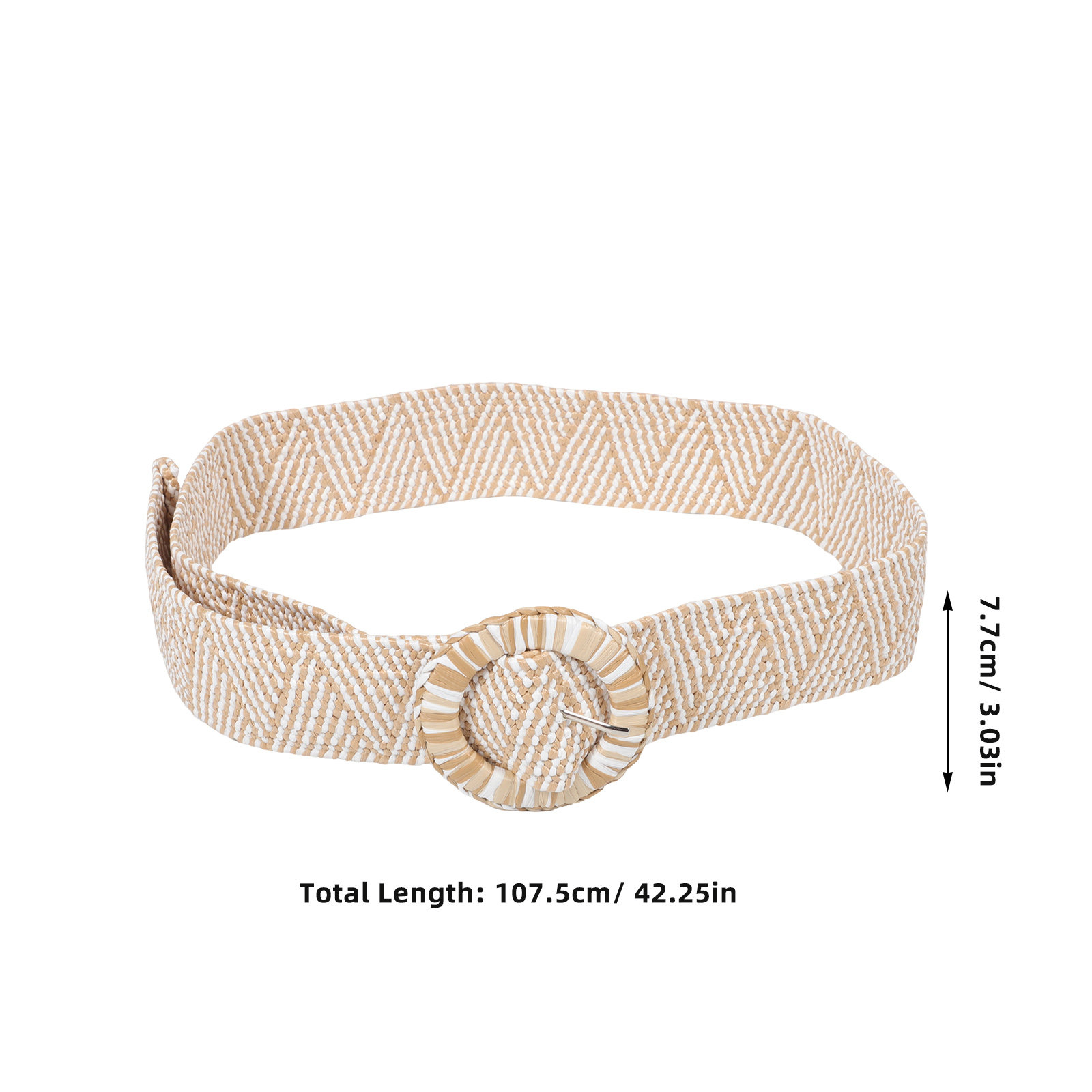 PP-Stroh Geflochtener Breiter  – Leather Belt Braided Bewertung und Preis