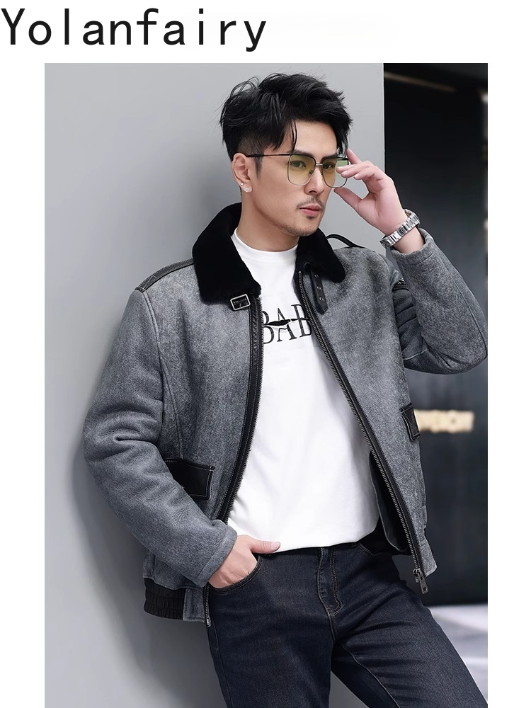 YOLANFAIRY Kurze Natürliche Pe – Men'S Fashion Zipper Jacket Bewertung und Preis