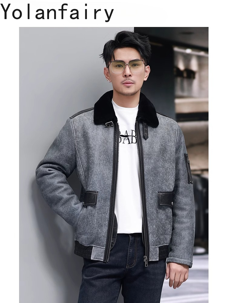YOLANFAIRY Kurze Natürliche Pe – Men'S Fashion Zipper Jacket Bewertung und Preis