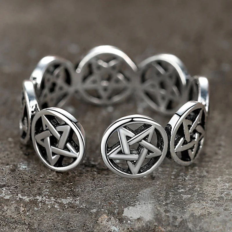 Vintage Stern Pentagramm Punk  – Men'S Fashion Easter Bewertung und Preis