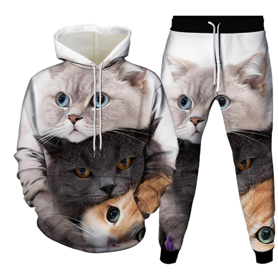 Herbst Lustige Tier Katze 3D G – Men'S Fashion Hoodie Bewertung und Preis