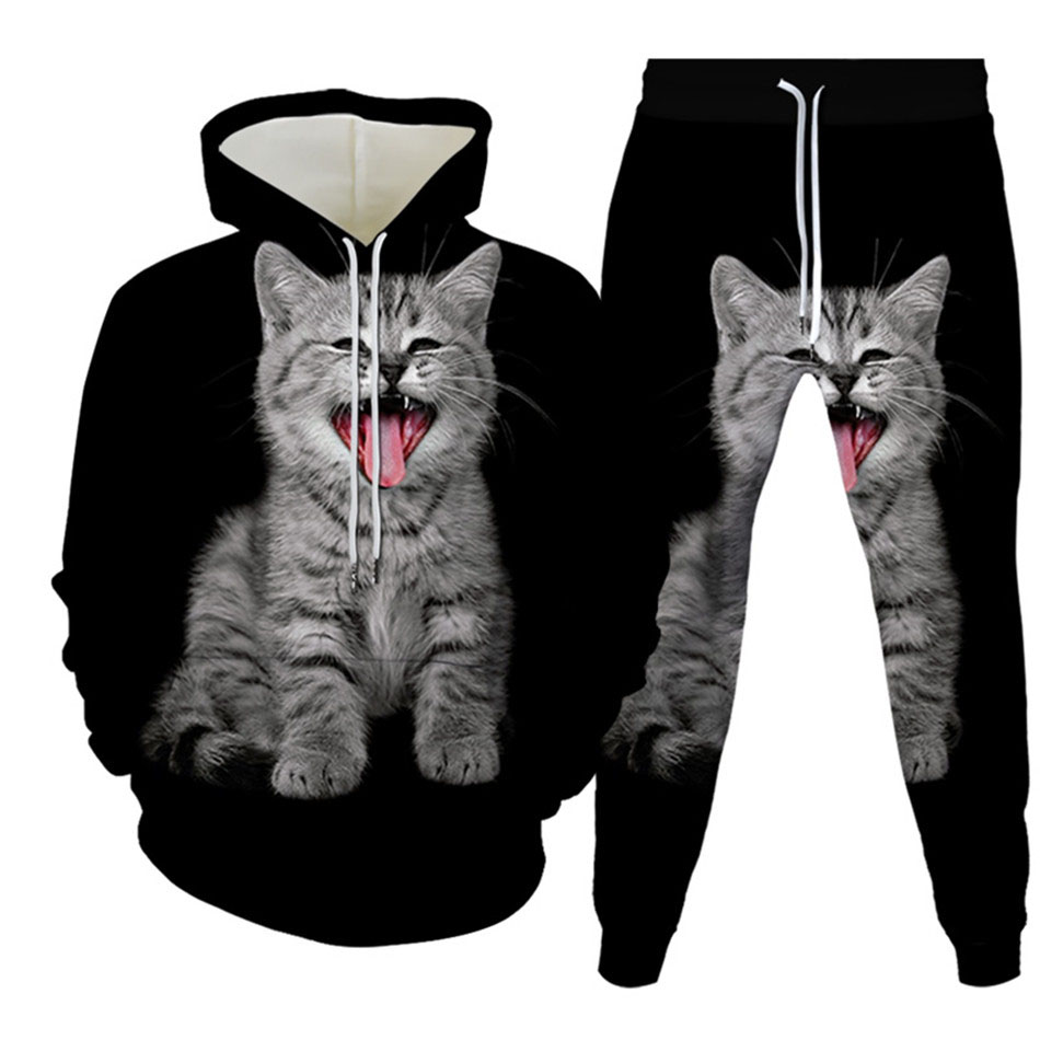 Herbst Lustige Tier Katze 3D G – Men'S Fashion Hoodie Bewertung und Preis