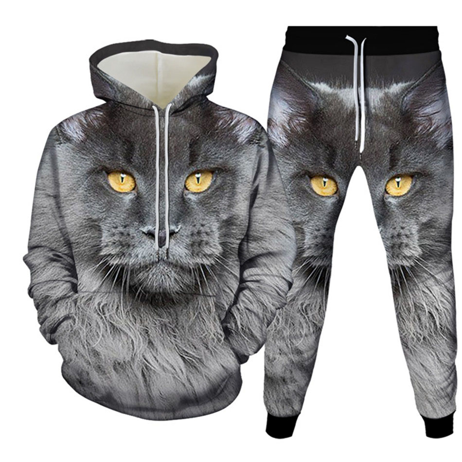 Herbst Lustige Tier Katze 3D G – Men'S Fashion Hoodie Bewertung und Preis