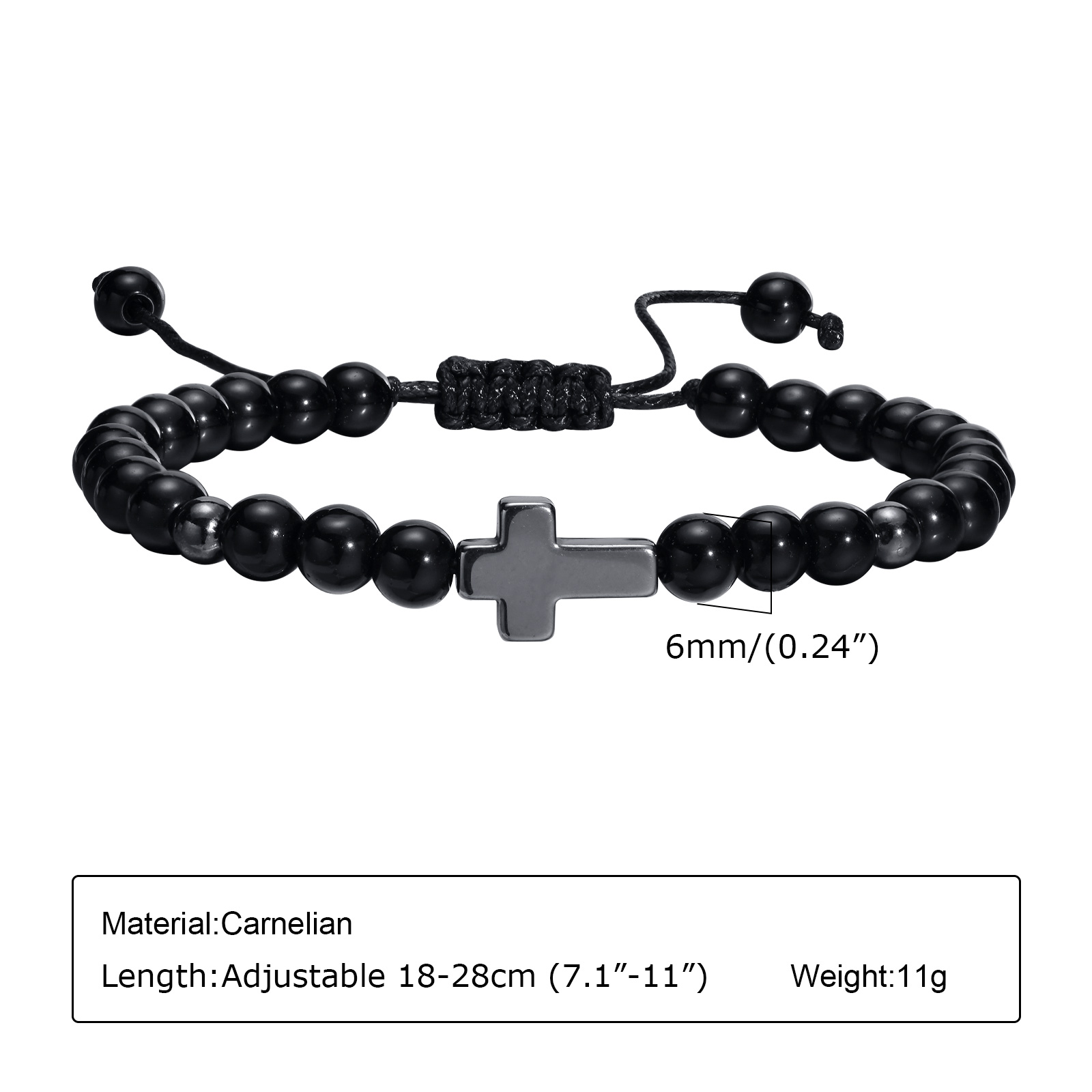 Oster-Hämatit-Kreuz-Armband fü – Men'S Fashion Easter Bewertung und Preis
